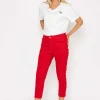 West Quay Crop Stretch Jeans In Red*Women As Seen On Social