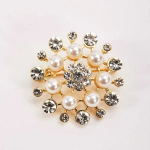 Soul Jewellery Crystal And Pearl Brooch*Women Classic Fashion