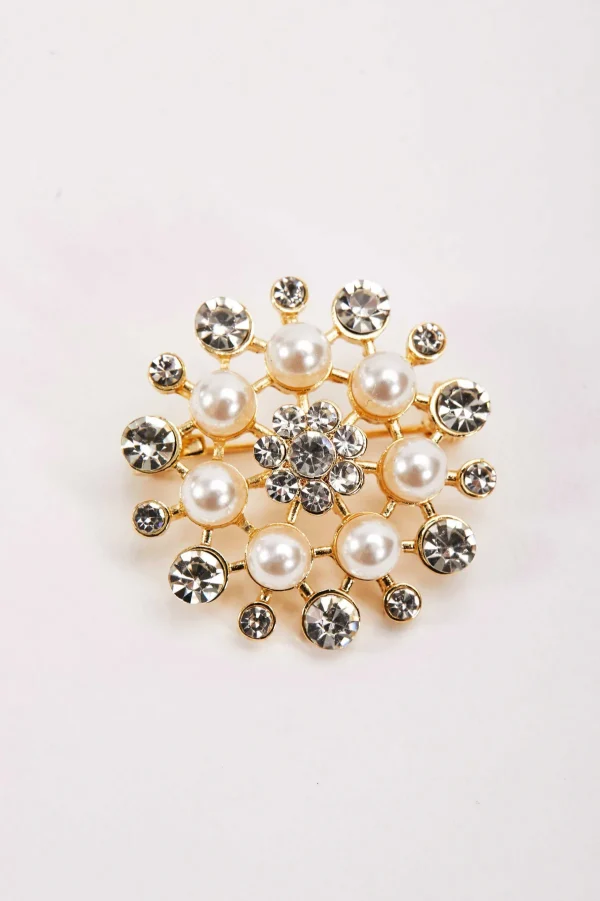 Soul Jewellery Crystal And Pearl Brooch*Women Classic Fashion