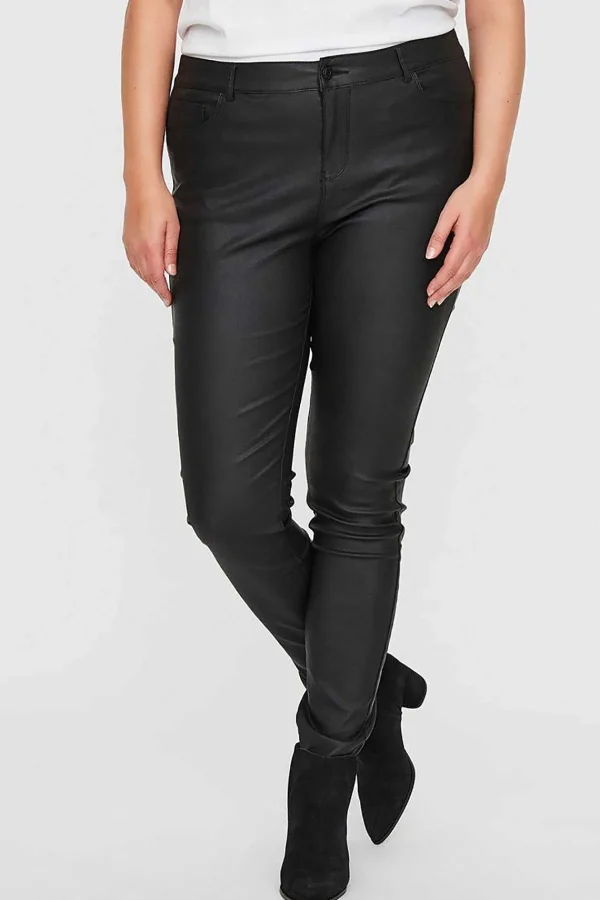 Vero Moda Curve Curve - Coated Pants In Black*Women Jeans & Trousers