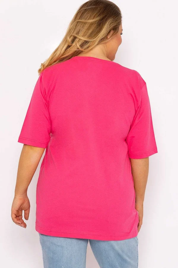 Nova of London Curve - Diamante Star Oversized Top In Pink*Women Tops & Blouses