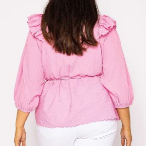 Vero Moda Curve Curve - Elise Wrap Blouse In Pink*Women Tops & Blouses