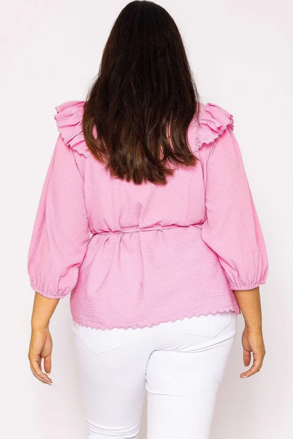 Vero Moda Curve Curve - Elise Wrap Blouse In Pink*Women Tops & Blouses