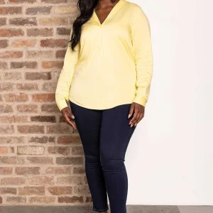 Vero Moda Curve Curve - Josie 3/4 Sleeve Blouse In Yellow*Women Tops & Blouses