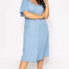 Vero Moda Curve Curve - Liliana Dress In Light Blue Denim*Women Dresses & Jumpsuits