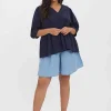 Vero Moda Curve Curve - Mavis Blouse In Navy*Women Tops & Blouses