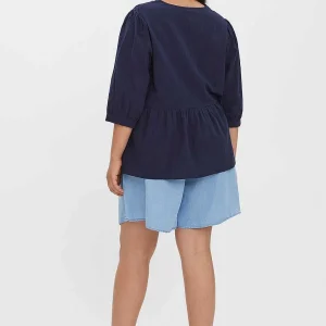 Vero Moda Curve Curve - Mavis Blouse In Navy*Women Tops & Blouses