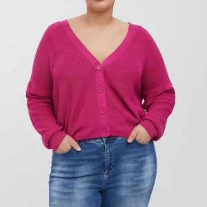 Vero Moda Curve Curve - Tulex Cardigan In Berry*Women Jumpers & Cardigans