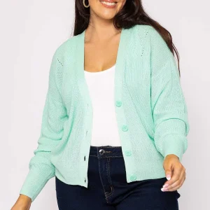 Vero Moda Curve Curve - Tulex Cardigan In Mint*Women Jumpers & Cardigans