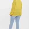 Vero Moda Curve Curve - Whitney Cardigan In Yellow*Women Jumpers & Cardigans