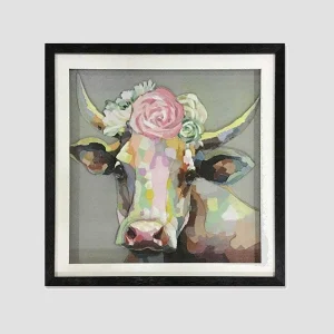 Carraig Donn HOME 3D Pretty Cow Wall Art* Homeware