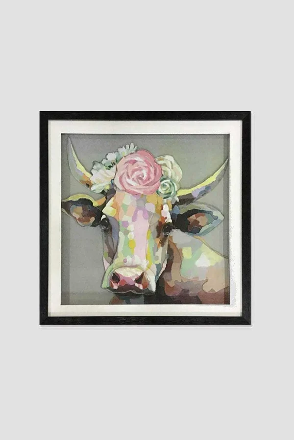 Carraig Donn HOME 3D Pretty Cow Wall Art* Homeware