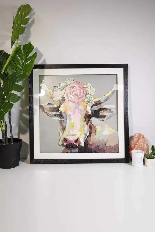 Carraig Donn HOME 3D Pretty Cow Wall Art* Homeware