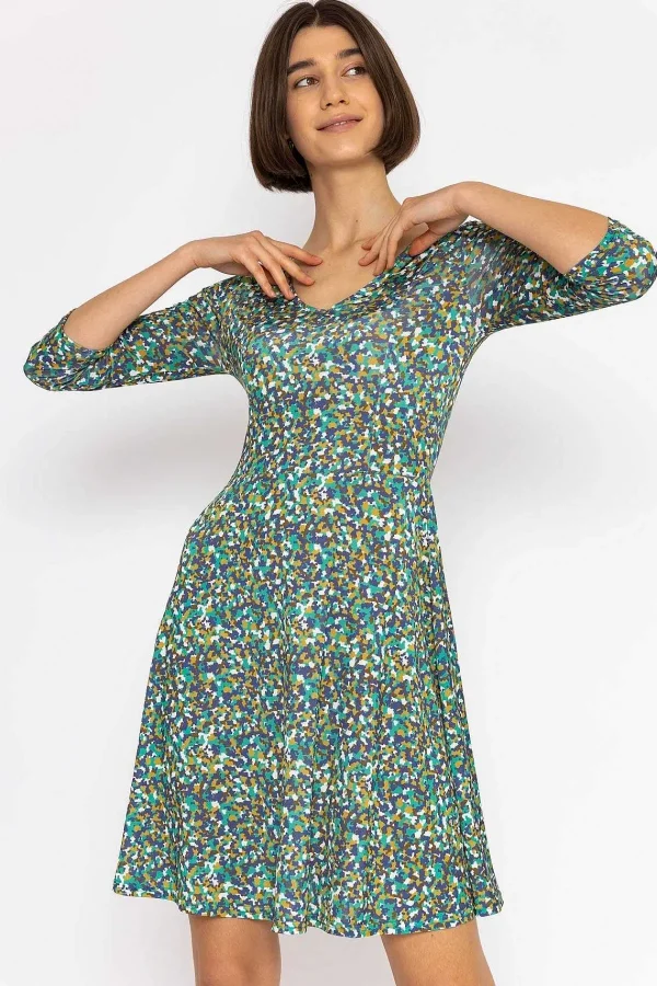 J'aime la Vie Deirdre Dress In Teal Print*Women Dresses & Jumpsuits