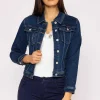 Kalisson Denim Jacket In Dark Blue*Women Coats & Jackets