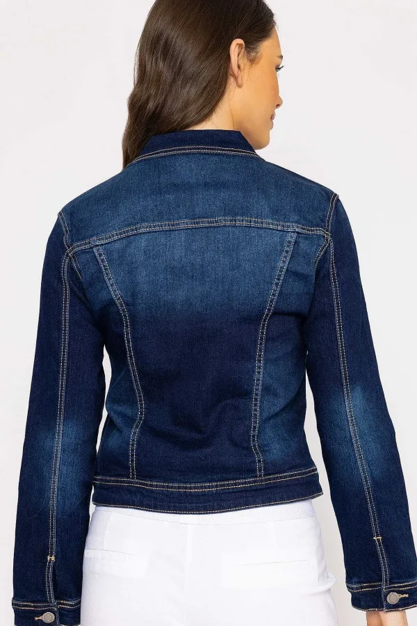 Kelly & Grace Weekend Denim Jacket In Indigo Blue*Women Coats & Jackets