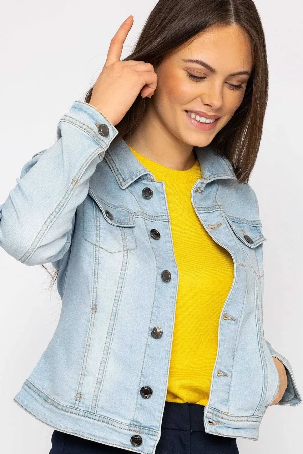 Kelly & Grace Weekend Denim Jacket In Light Blue*Women Coats & Jackets