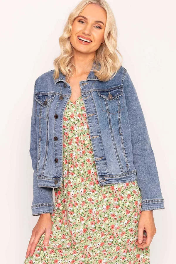 Kelly & Grace Weekend Denim Jacket In Medium Blue*Women Coats & Jackets