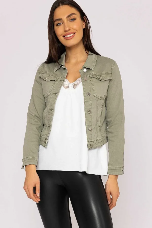 Kalisson Denim Jacket In Sage*Women Coats & Jackets