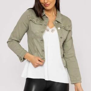 Kalisson Denim Jacket In Sage*Women Coats & Jackets