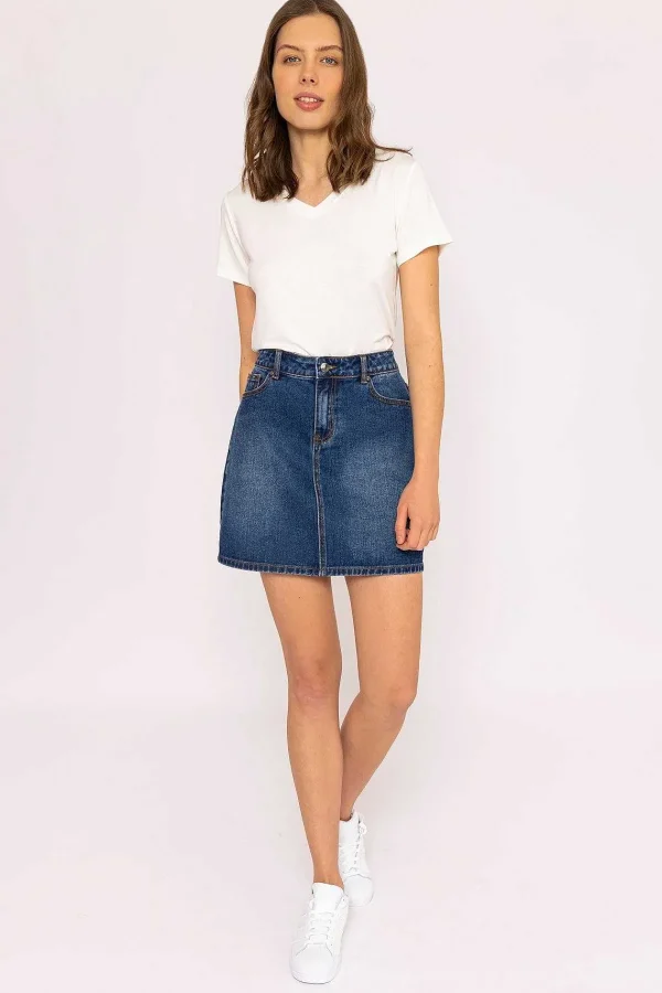 Kelly & Grace Weekend Denim Skirt In Indigo*Women Skirts & Shorts