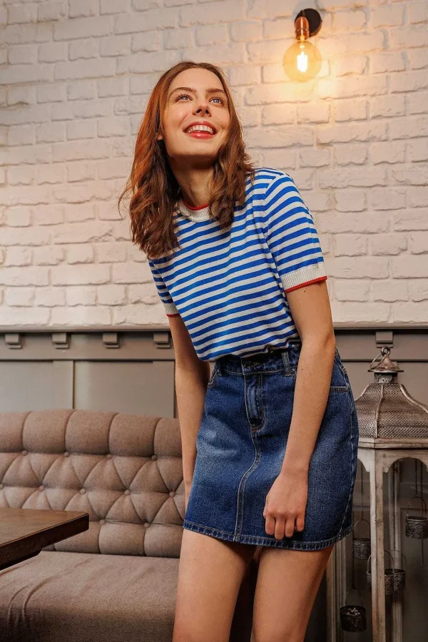 Kelly & Grace Weekend Denim Skirt In Indigo*Women Skirts & Shorts