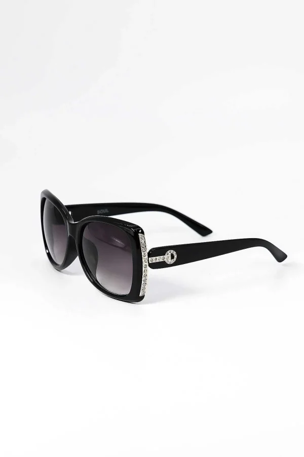 SOUL Accessories Diamante Oversized Sunglasses In Black* Sunglasses