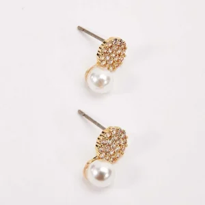 Soul Jewellery Diamante Pearl Earrings* Boxed Gifts