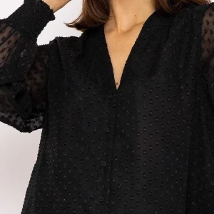 Rowen Avenue Dobby Texture Blouse In Black*Women Tops & Blouses