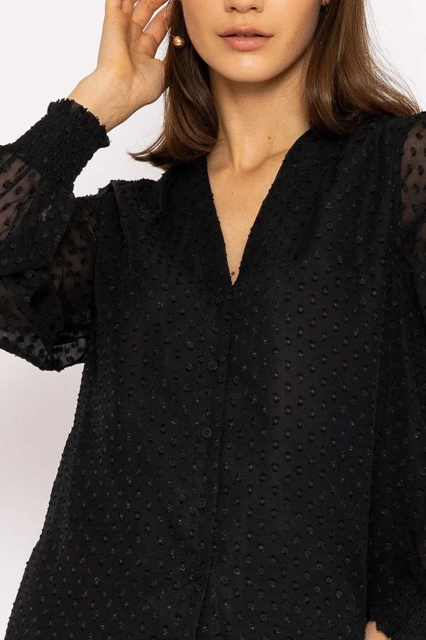 Rowen Avenue Dobby Texture Blouse In Black*Women Tops & Blouses