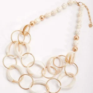 Soul Jewellery Double Layered Beige Hoop Necklace*Women As Seen On Social