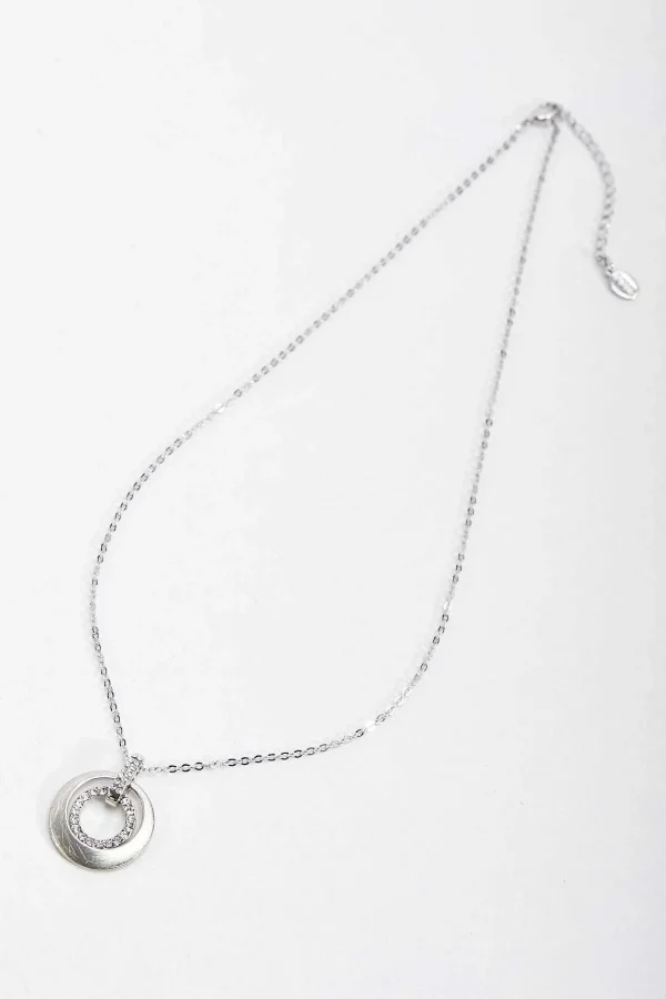 Soul Jewellery Double Ring Silver Pendant Necklace* Boxed Gifts