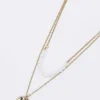 Joularie Double Strand Coin Pendant Necklace In Gold* Necklaces