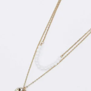 Joularie Double Strand Coin Pendant Necklace In Gold* Necklaces