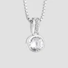 Newbridge Silverware Jewellery Drop Pendant With Large Clear Stone* Boxed Gifts