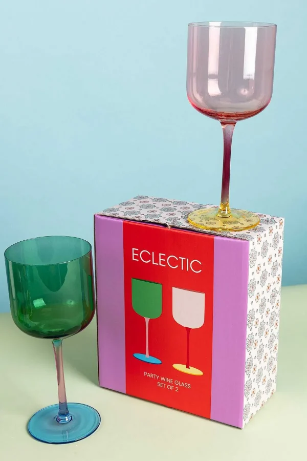 Eclectic Wine Glass Set Of 2* Homeware