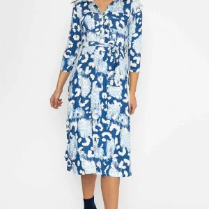 Pala D'oro Eithne Midi Dress In Blue Print*Women Dresses & Jumpsuits