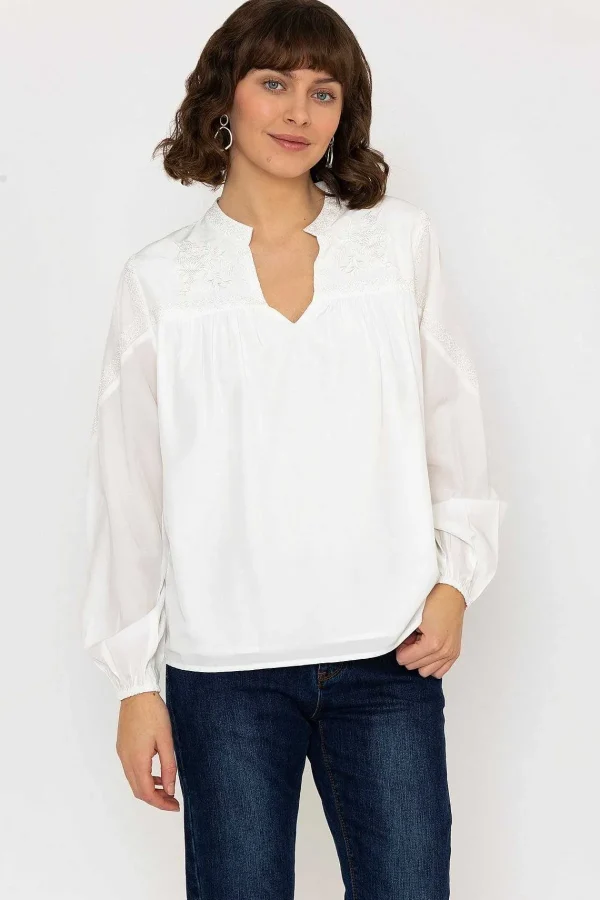 Rowen Avenue Embroidered Blouse In Ecru*Women Tops & Blouses