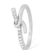 Tipperary Crystal Jewellery Eternal Knot Ring In Silver - Size 7* Boxed Gifts