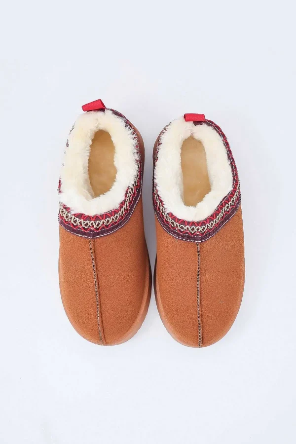 Cherish Accessories Faux Fur Cosy Slippers In Tan*Women Nightwear
