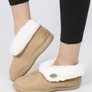 Aran Woollen Mills Faux Suede Adult Slipper Boots*Women Nightwear