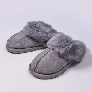 Cherish Accessories Faux Suede Mule In Grey*Women Nightwear