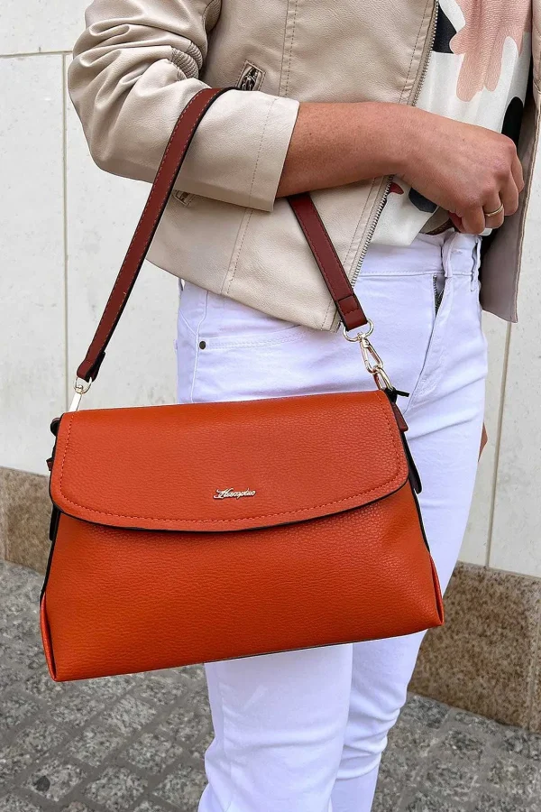 Hampton Flapover Shoulder Bag In Orange* Accessories