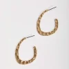 Soul Jewellery Flat Textured Open Hoop Earrings* Earrings