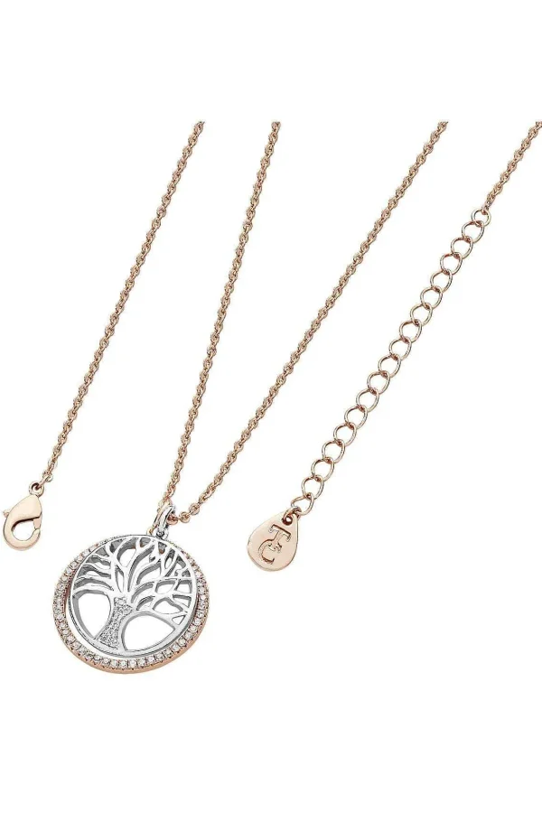 Tipperary Crystal Jewellery Floating Tree Of Life Circle In Rose Gold* Boxed Gifts