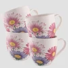 Belleek Floral Ceramic 4 Piece Mug Set* Homeware