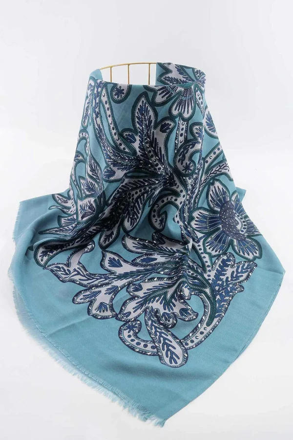 SOUL Accessories Floral Scarf In Blue* Accessories