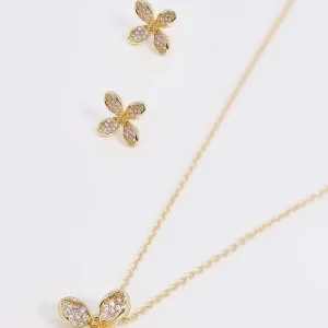 Joularie Flower Necklace In Gold* Necklaces