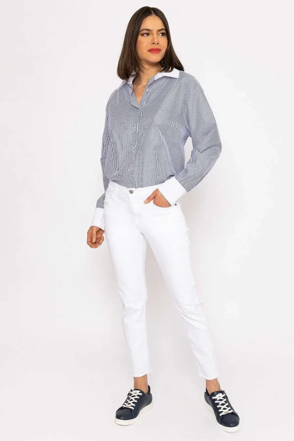 Kalisson Frayed Hem Jeans In White*Women Jeans & Trousers