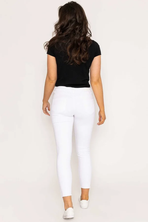 Kalisson Frayed Hem Jeans In White*Women Jeans & Trousers